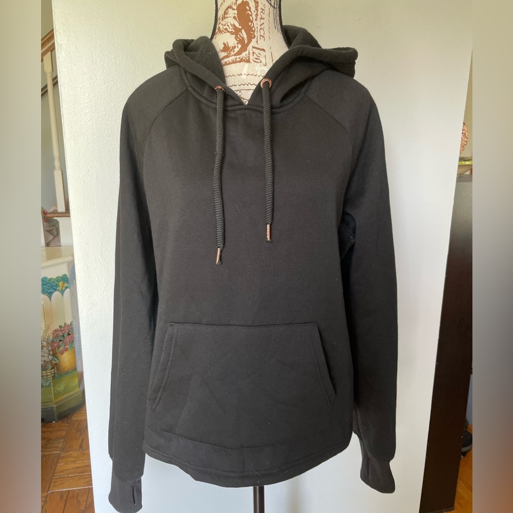 NWOT Bebe Sport Sequin Striped Hoodie, Size L
